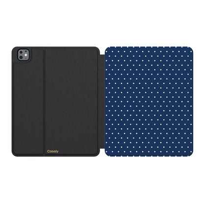 On the Dot | Navy Polka Dot iPad Case