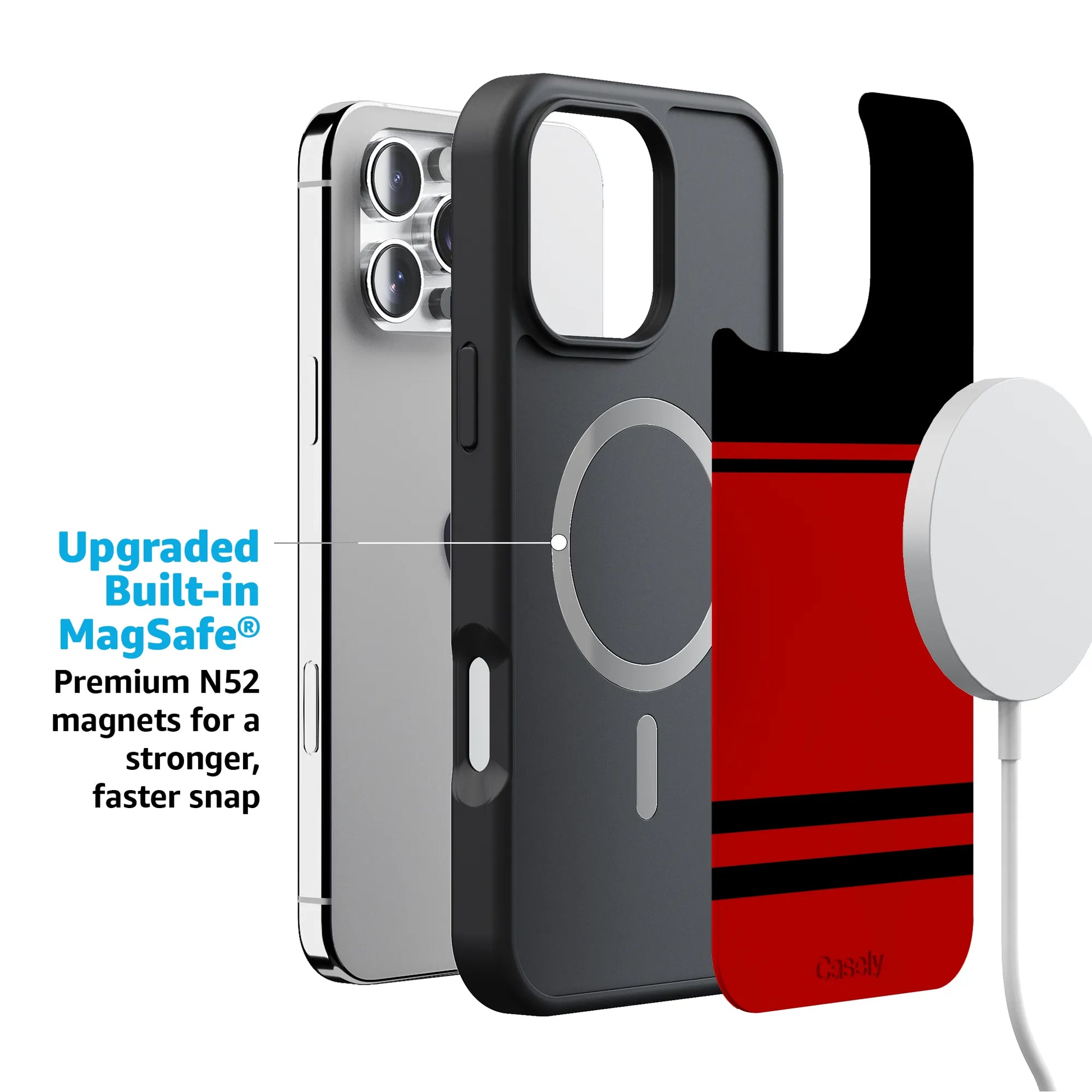 Storm Warning | Black & Red Stripes Case