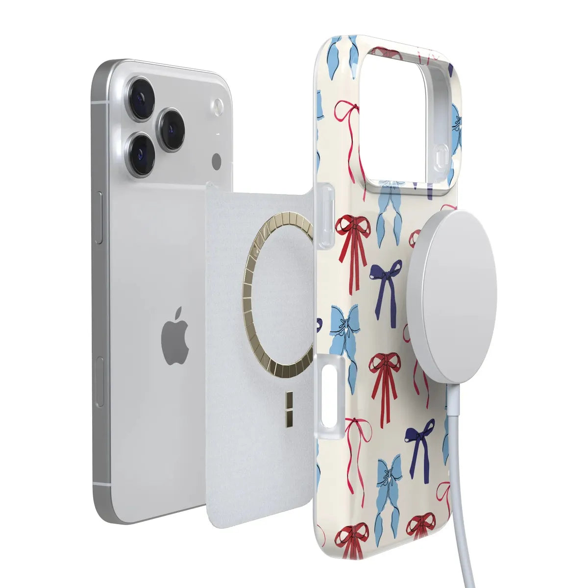 American Girlie | Red White & Blue Bows Case