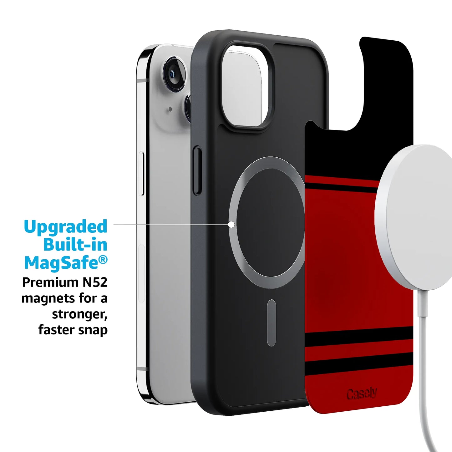 Storm Warning | Black & Red Stripes Case