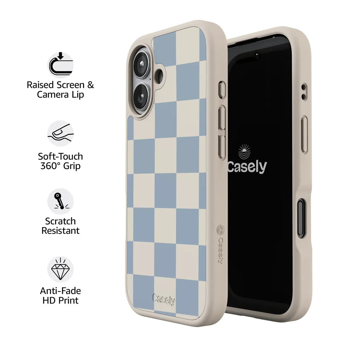 Fit Check | Light Blue Checkerboard Case