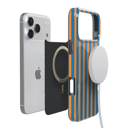 Go New York | Blue & Orange Stripes Case
