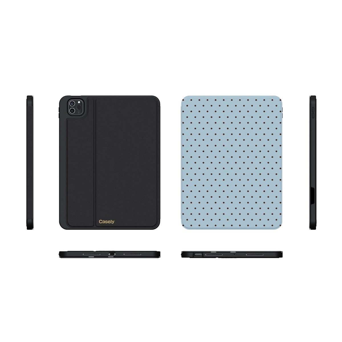 On the Dot | Blue Polka Dot iPad Case