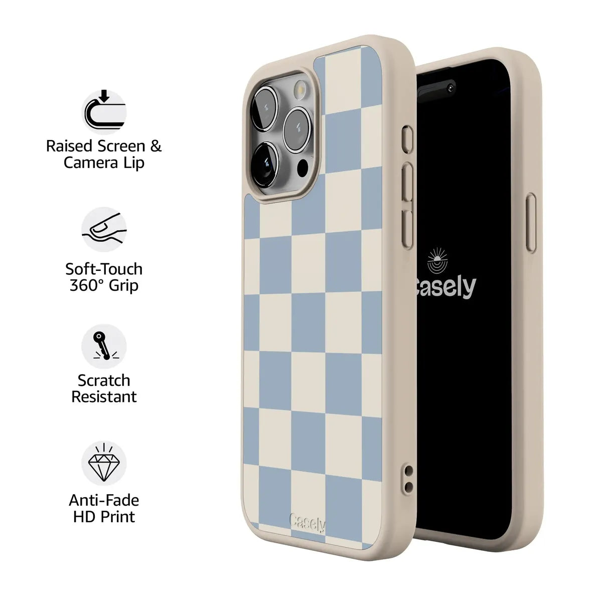 Fit Check | Light Blue Checkerboard Case