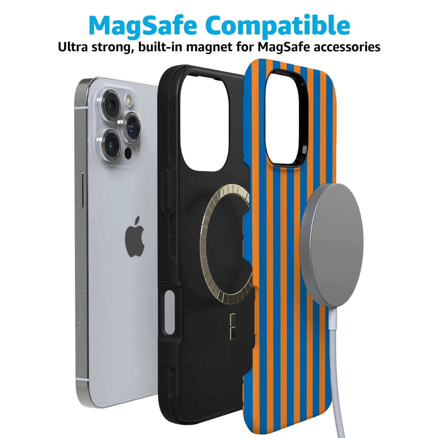 Go New York | Blue & Orange Stripes Case