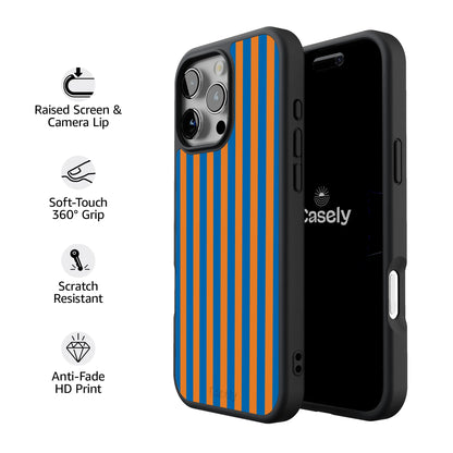 Go New York | Blue & Orange Stripes Case