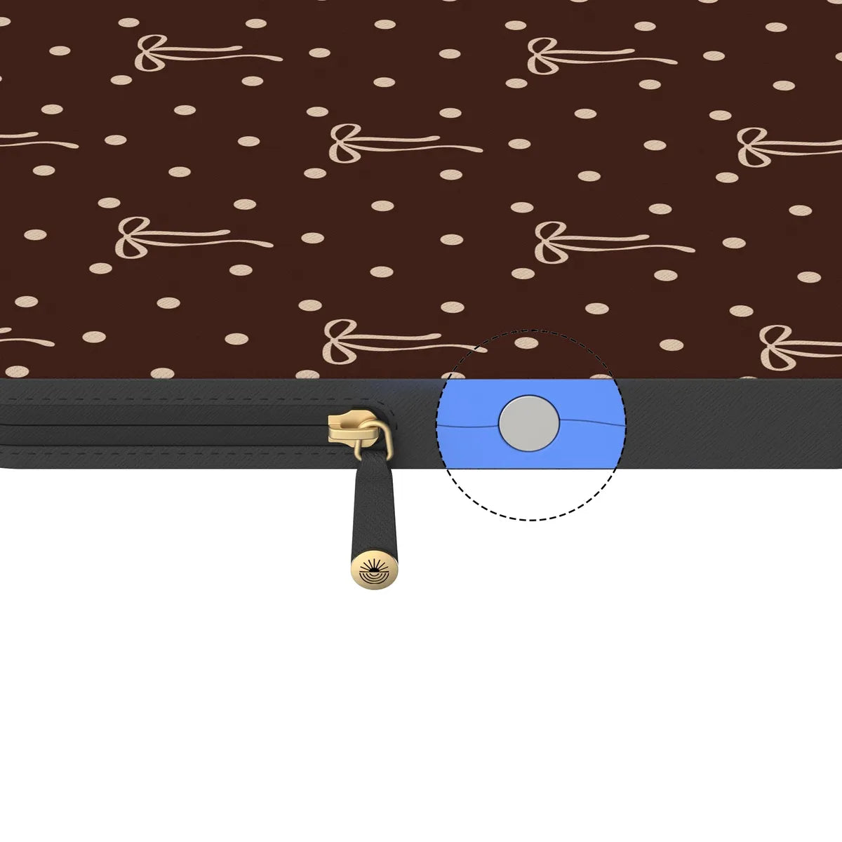 Teddy Bows | Brown Polka Dot Laptop Case