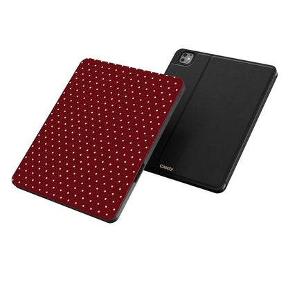 On the Dot | Maroon Polka Dot iPad Case