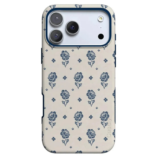 Seaside Stitch | Vintage Roses Case - iPhone 17 Pro