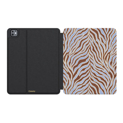Untamed | Brown & Blue Zebra iPad Case