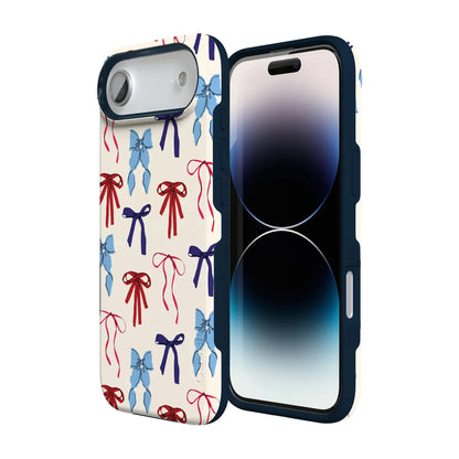 American Girlie | Red White & Blue Bows Case