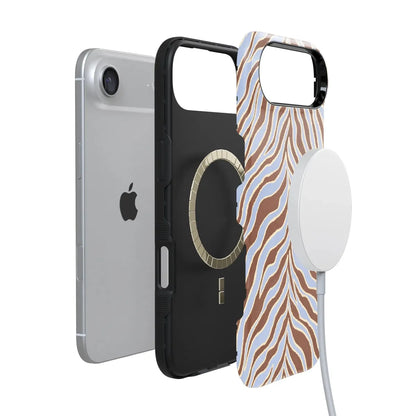 Untamed | Brown & Blue Zebra Case