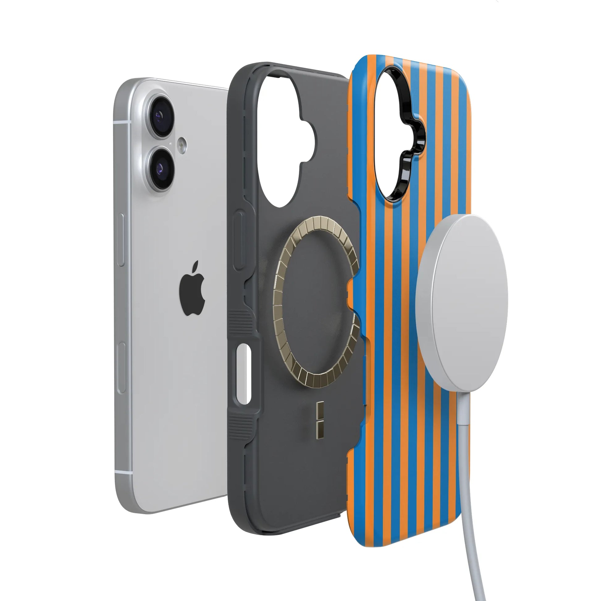 Go New York | Blue & Orange Stripes Case