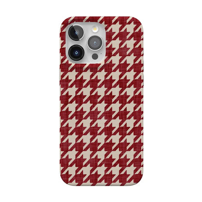 Scarlet Stitch | Red Houndstooth Case