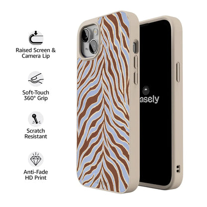 Untamed | Brown & Blue Zebra Case