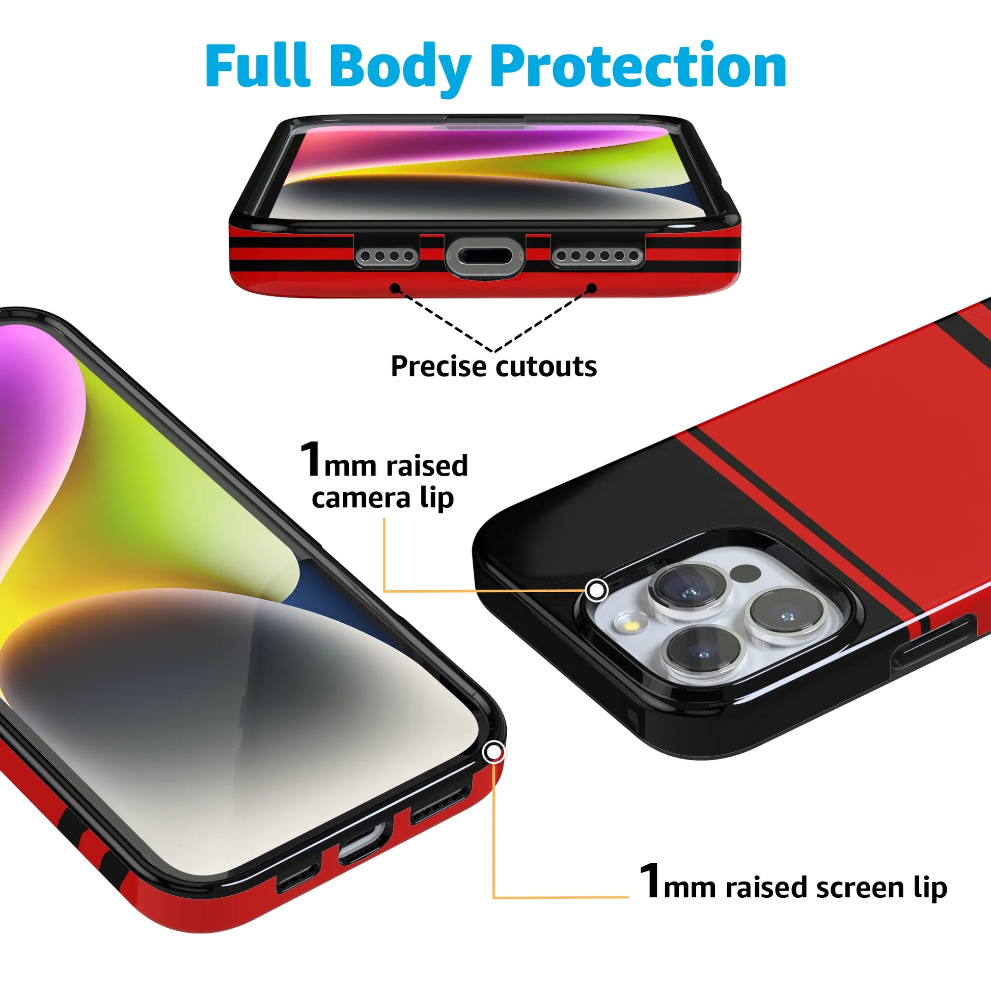 Storm Warning | Black & Red Stripes Case