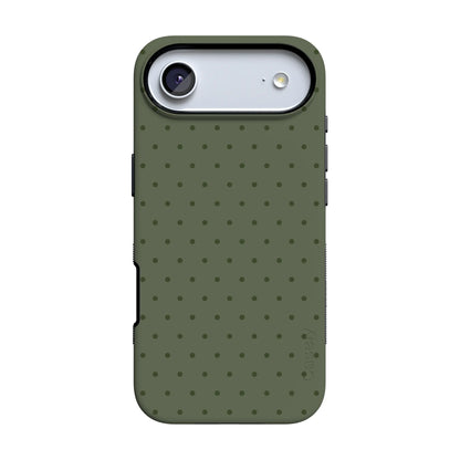 On the Dot | Olive Green Polka Dot Case - iPhone 17 Air