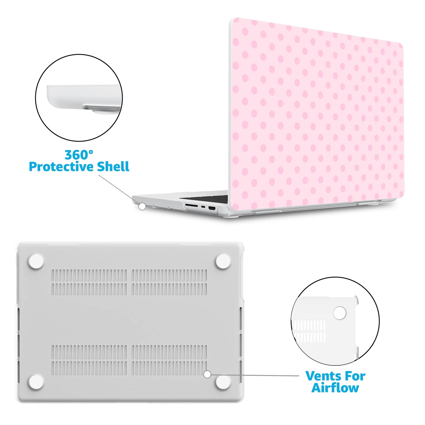 Spotted in SoHo | Pink Polka Dot Laptop Shell