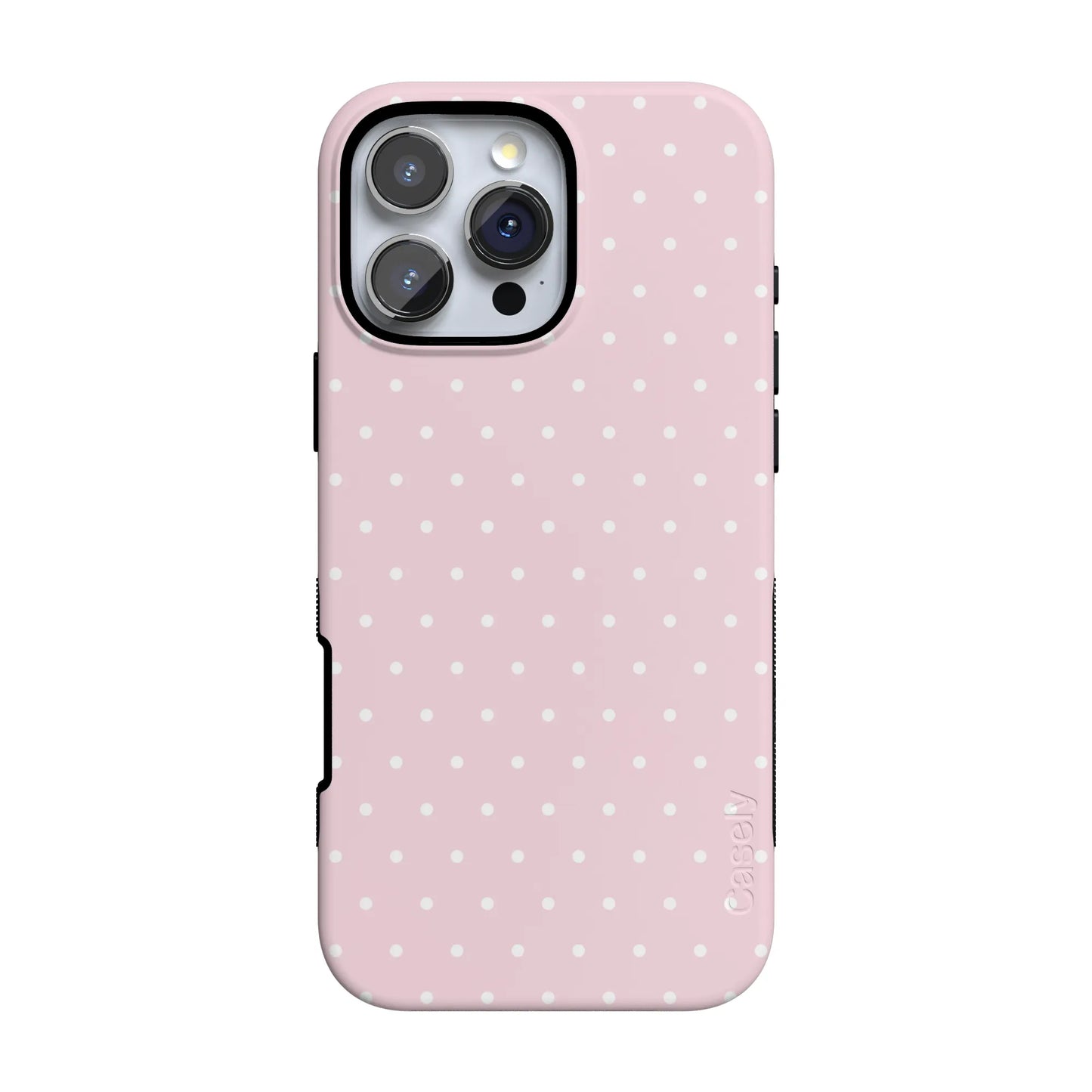 On the Dot | Pink & White Polka Dot Case - iPhone 16 Pro