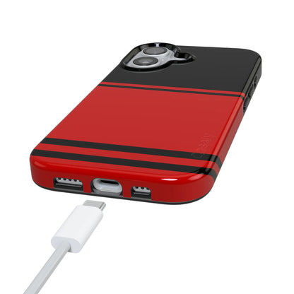 Storm Warning | Black & Red Stripes Case