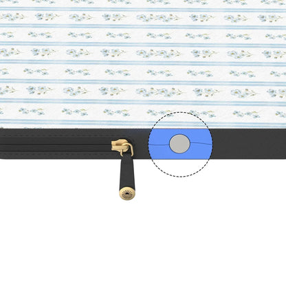 Cottage Stripe | Blue Floral Laptop Case