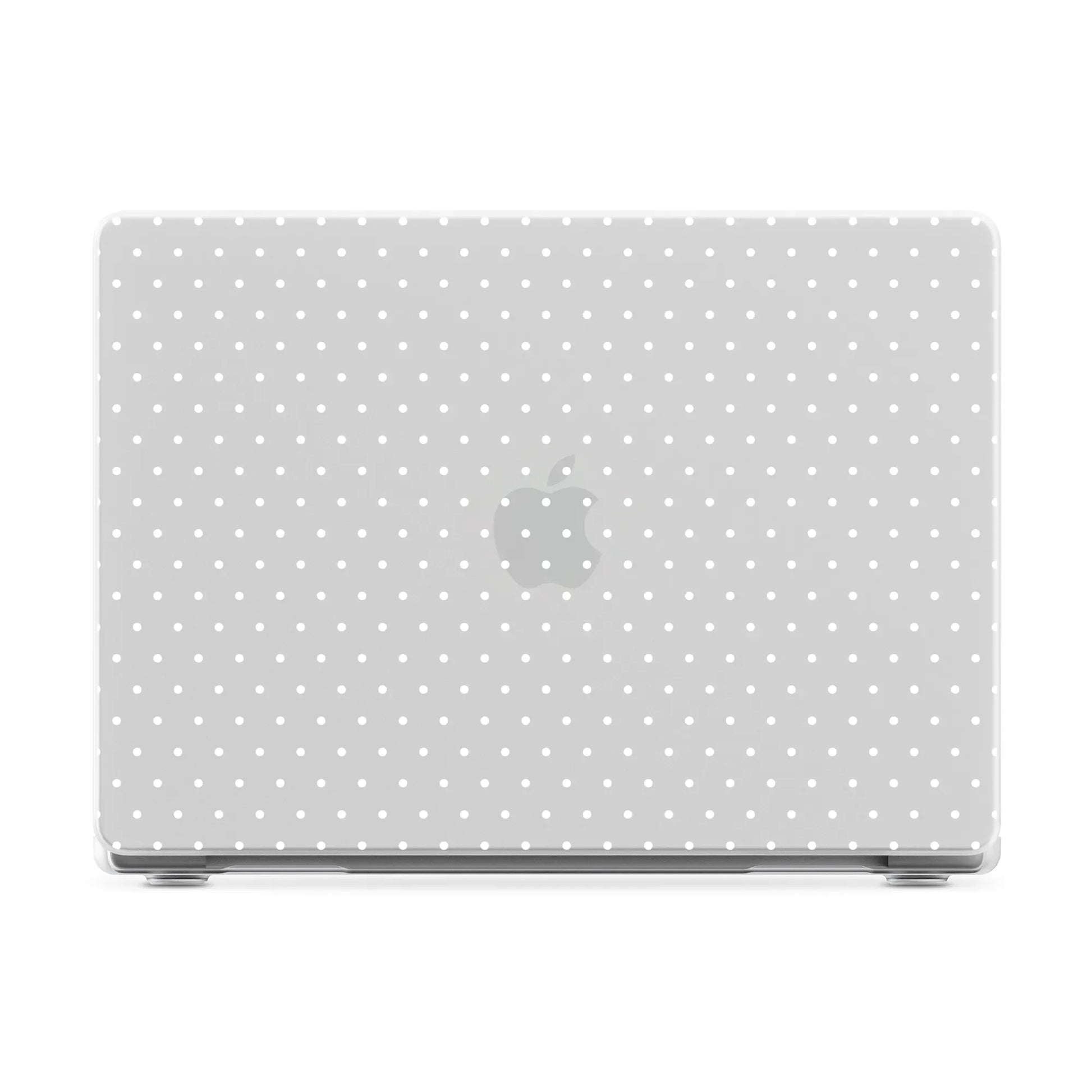 On the Dot | White Polka Dot Laptop Shell - 16" MacBook Pro