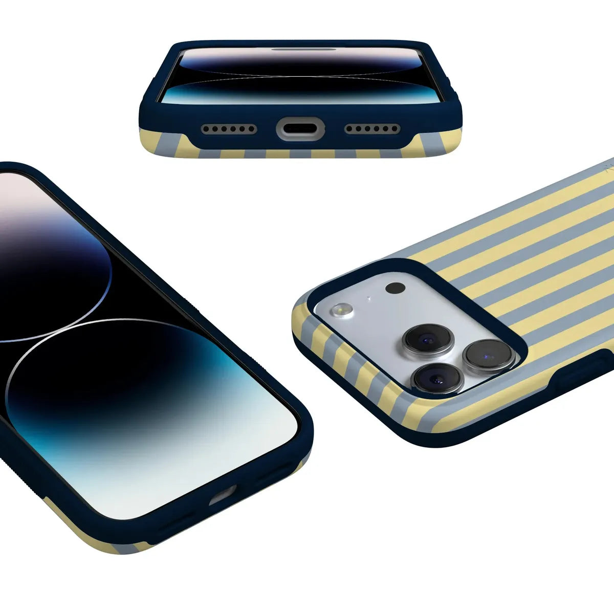 Coastline Stripes | Blue & Yellow Case