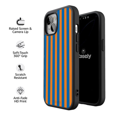 Go New York | Blue & Orange Stripes Case