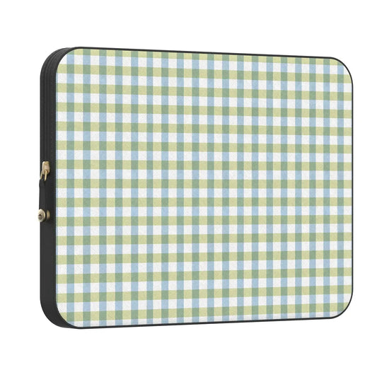 Pastel Picnic | Blue & Green Gingham Laptop Case