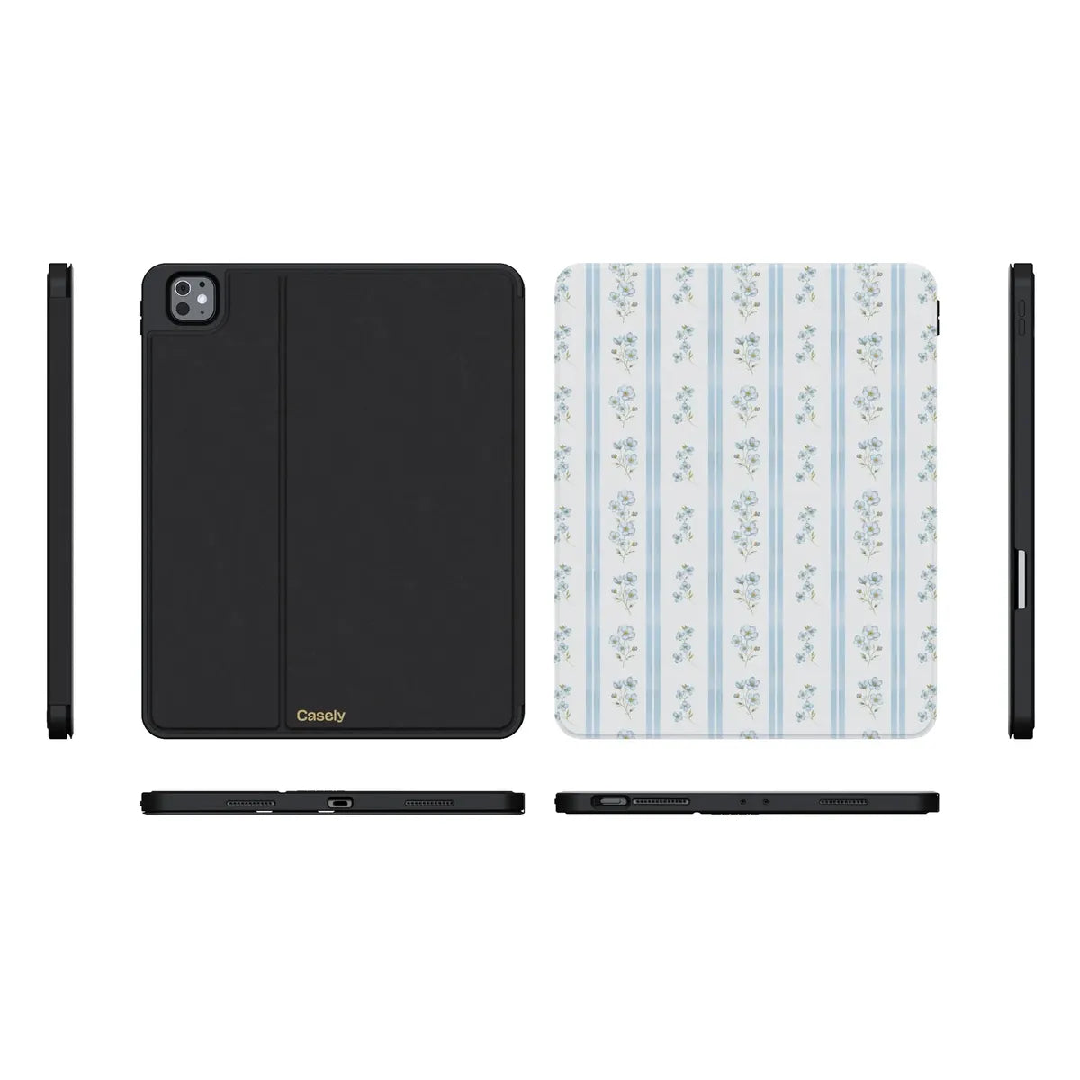 Cottage Stripe | Blue Floral iPad Case
