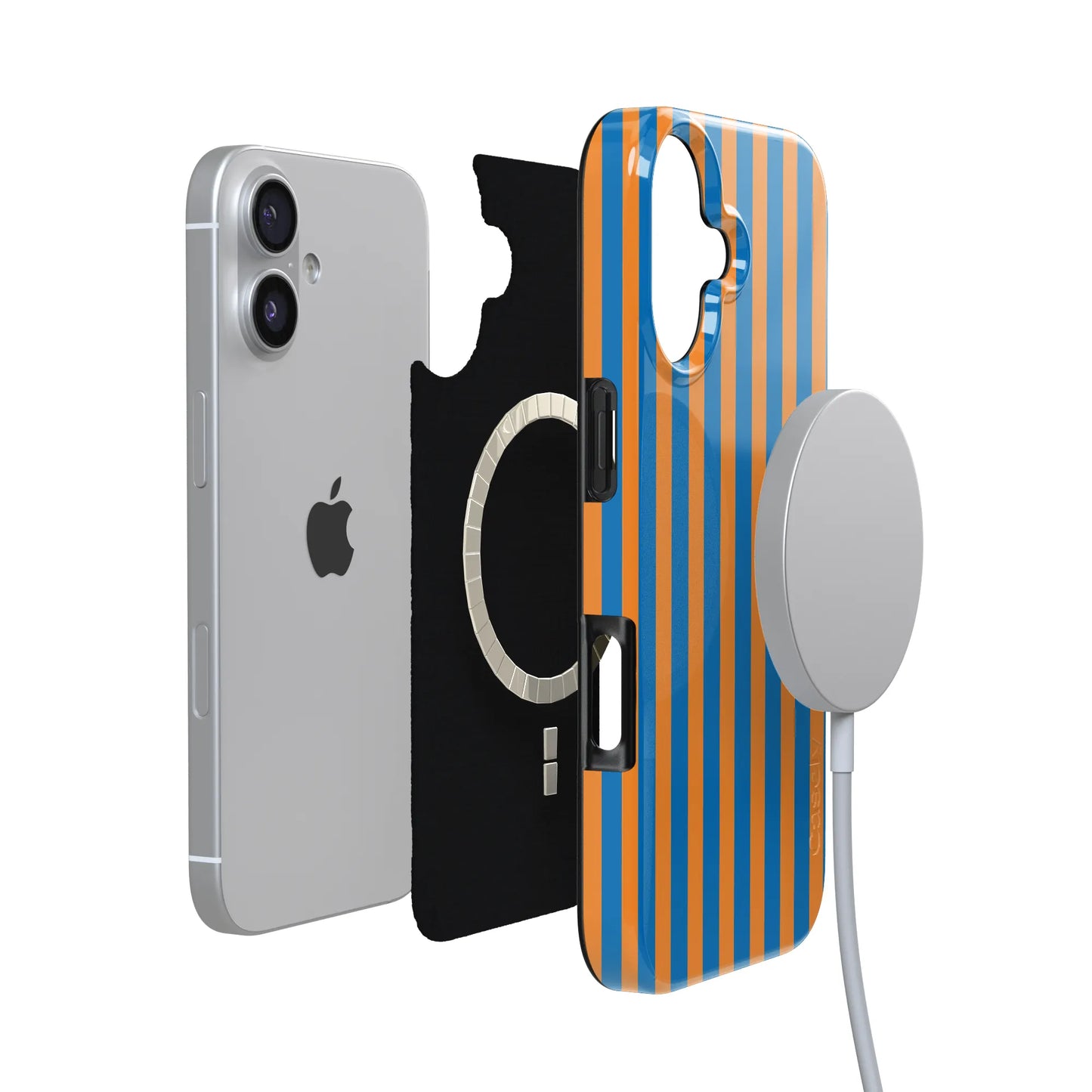 Go New York | Blue & Orange Stripes Case