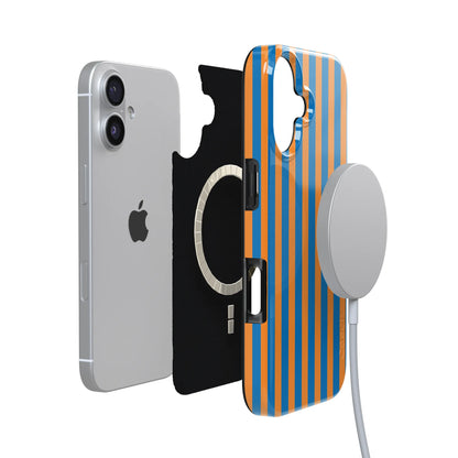 Go New York | Blue & Orange Stripes Case