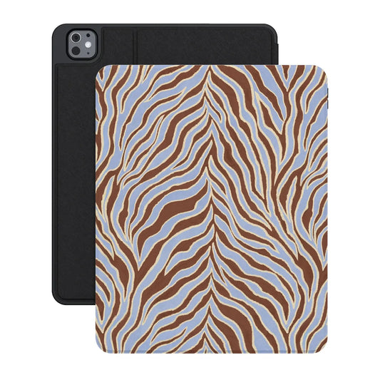 Untamed | Brown & Blue Zebra iPad Case