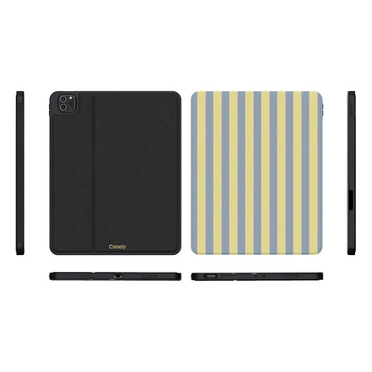 Coastline Stripes | Blue & Yellow iPad Case