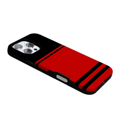 Storm Warning | Black & Red Stripes Case