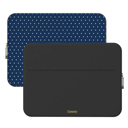 On the Dot | Navy Polka Dot Laptop Case