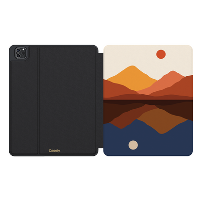 Opposites Attract | Day & Night Colorblock Mountains iPad Case