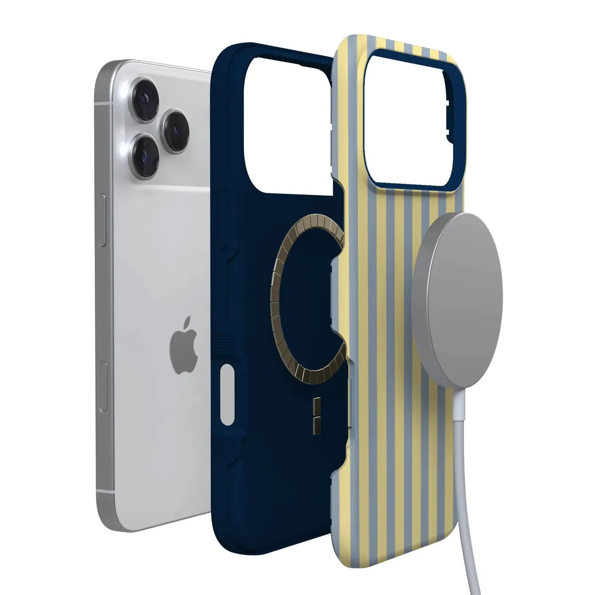 Coastline Stripes | Blue & Yellow Case