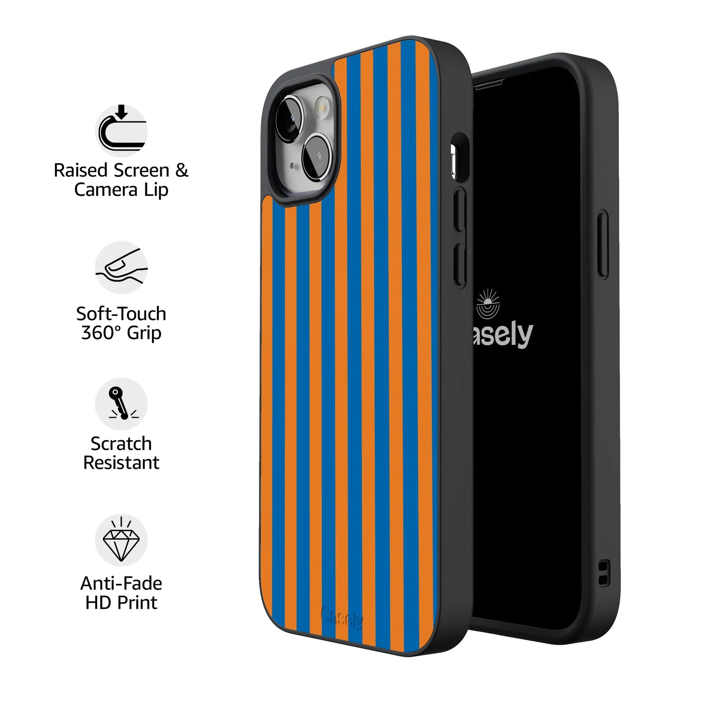 Go New York | Blue & Orange Stripes Case