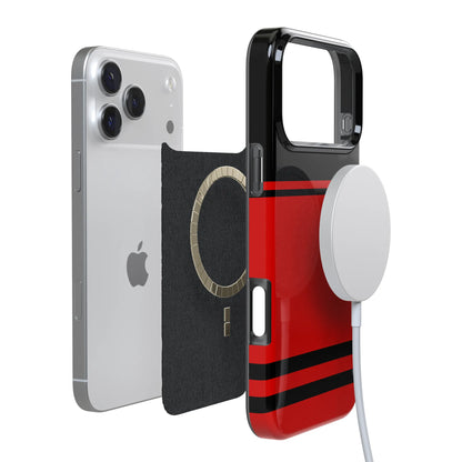Storm Warning | Black & Red Stripes Case