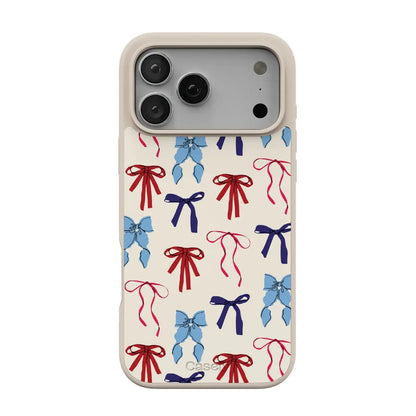 American Girlie | Red White & Blue Bows Case - iPhone 17 Pro