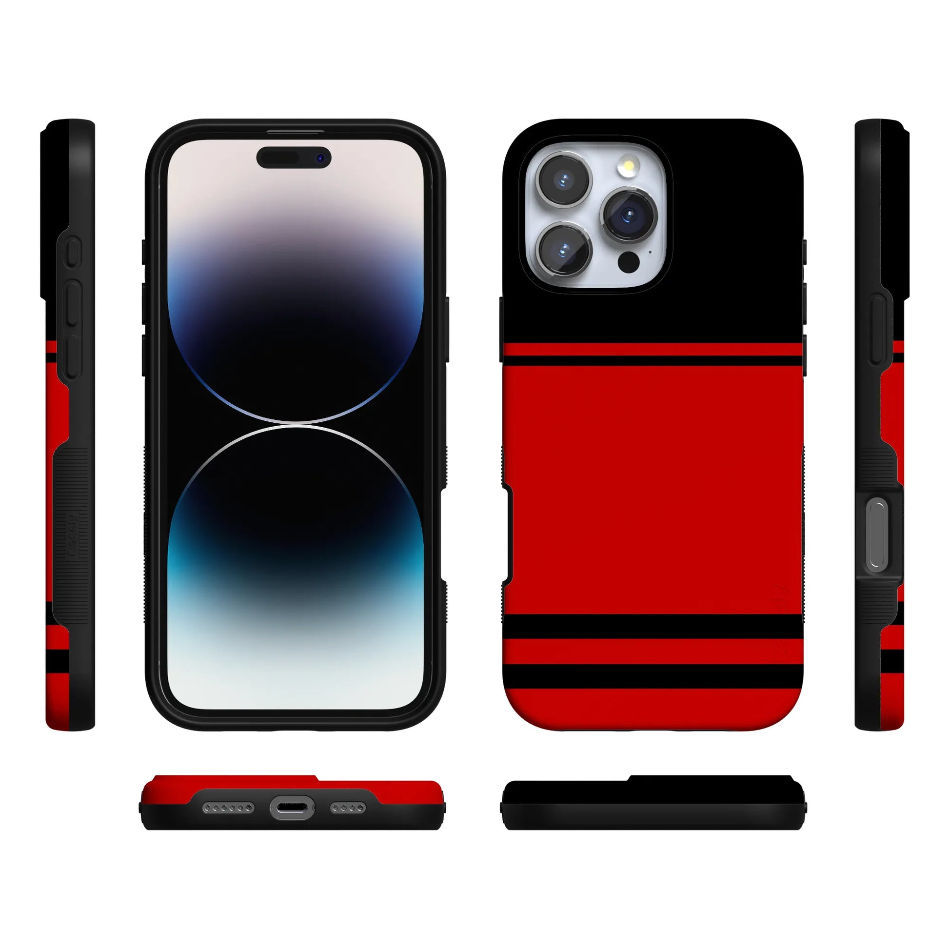 Storm Warning | Black & Red Stripes Case