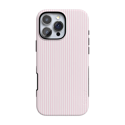 Stripes and the City | Light Pink Pinstripe Case - iPhone 16 Pro