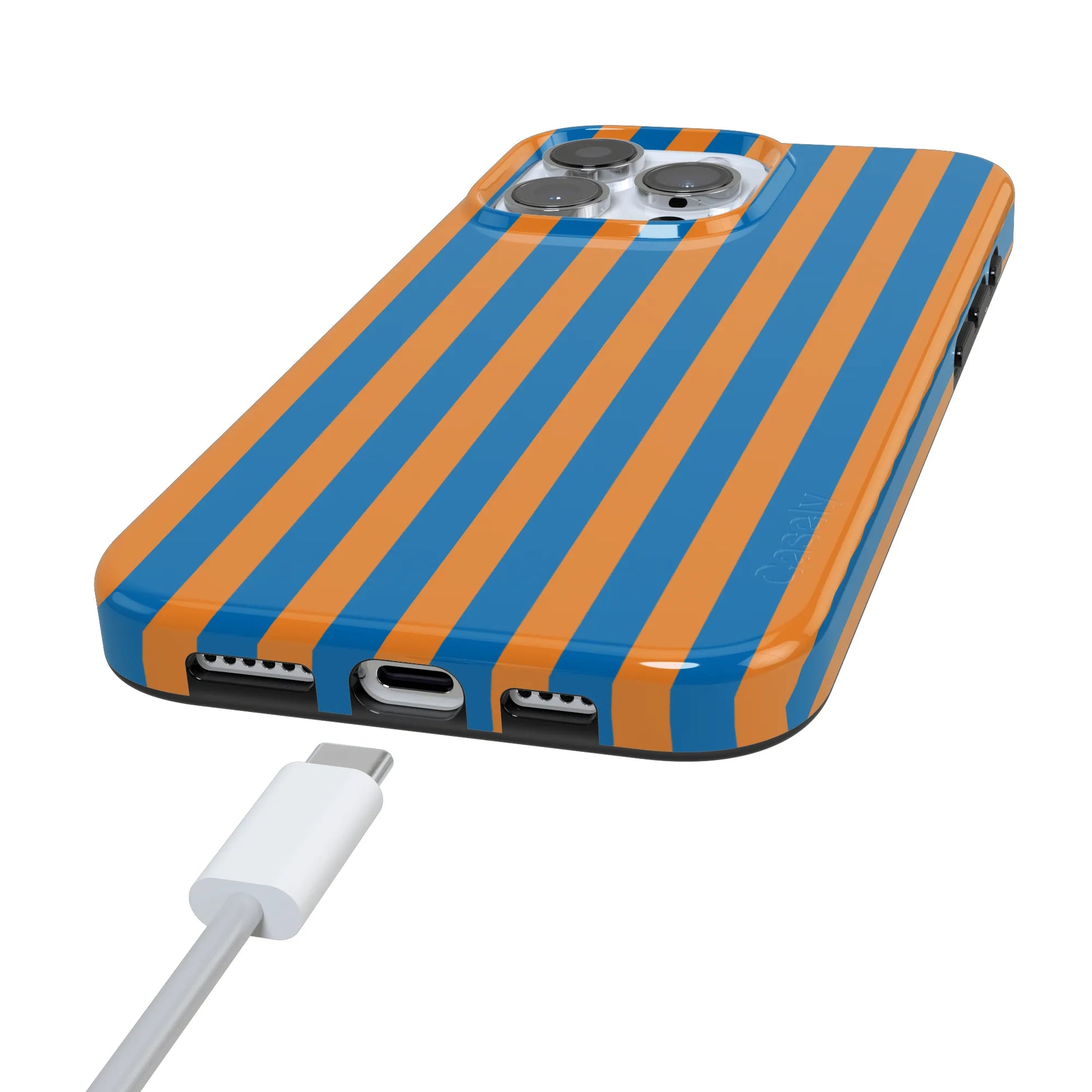 Go New York | Blue & Orange Stripes Case