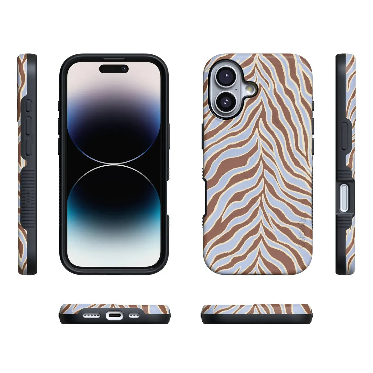 Untamed | Brown & Blue Zebra Case