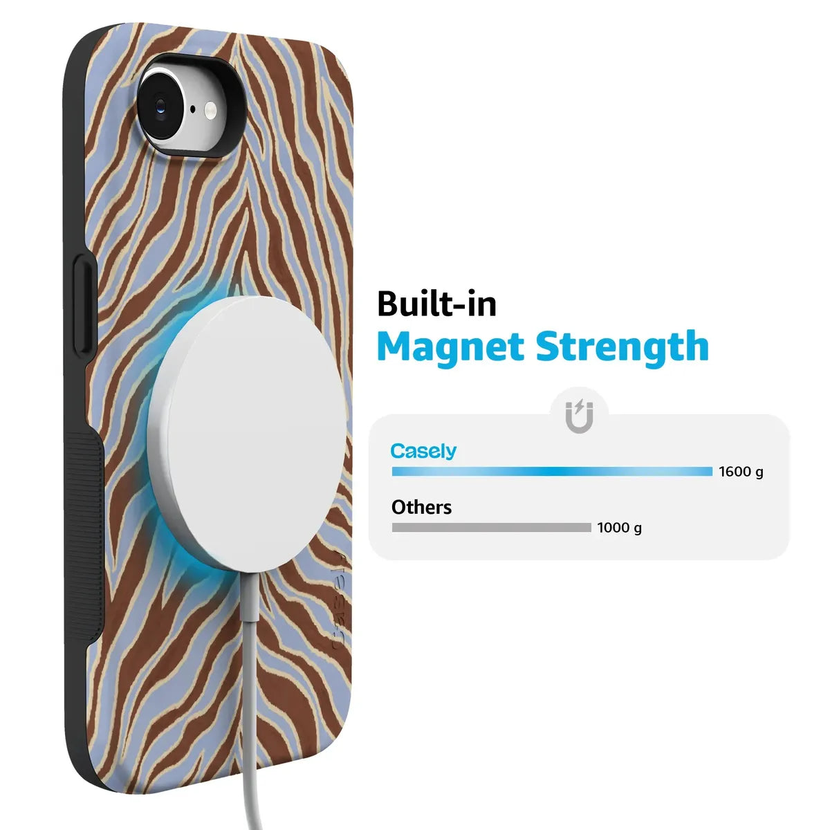 Untamed | Brown & Blue Zebra Case
