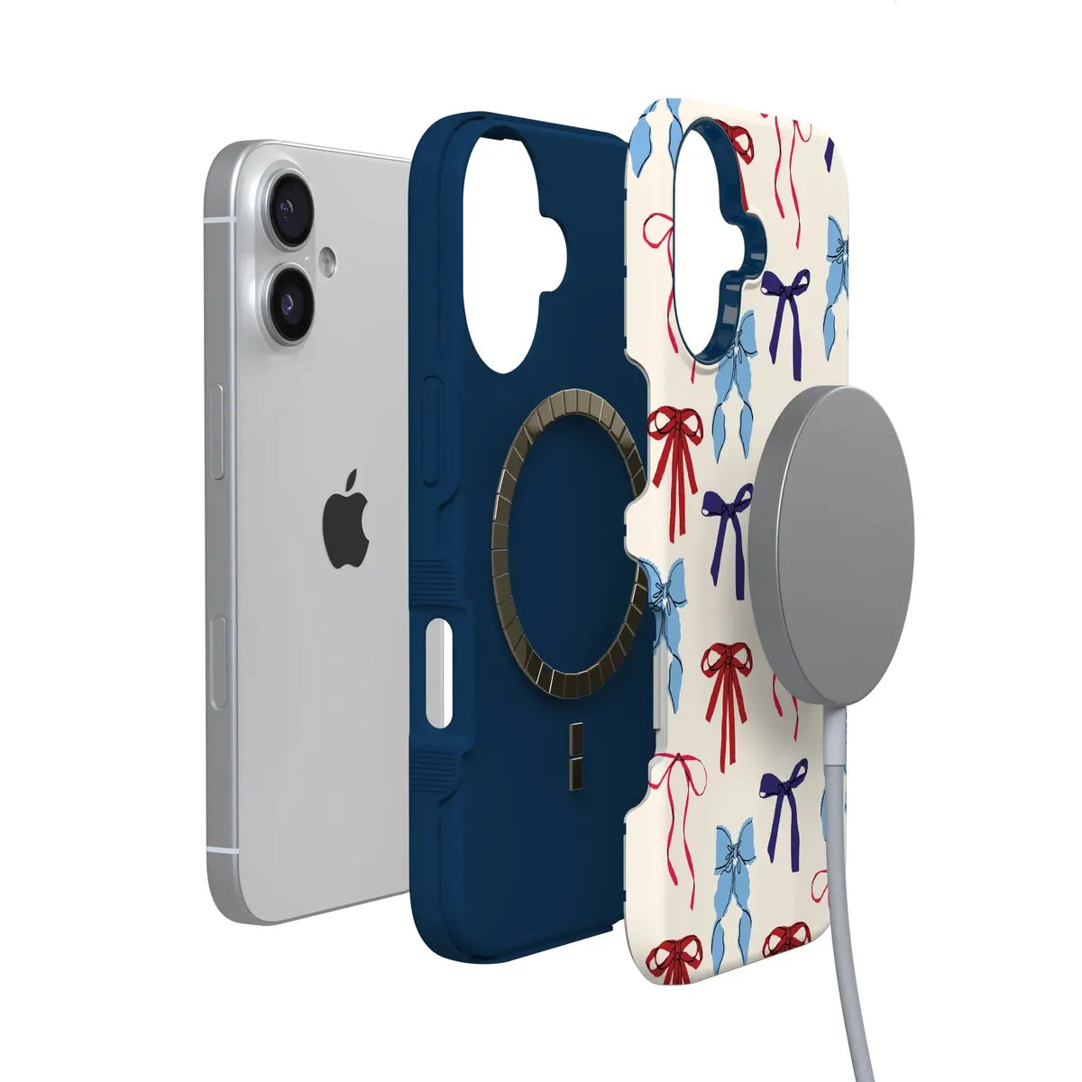 American Girlie | Red White & Blue Bows Case