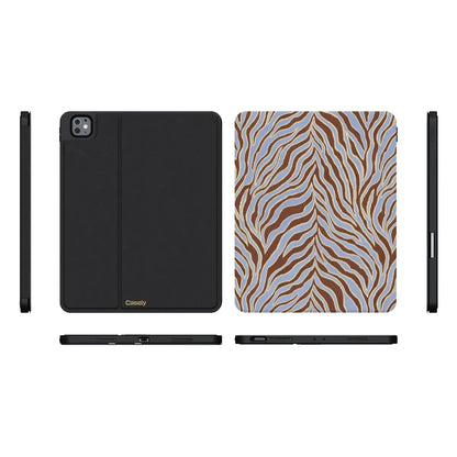 Untamed | Brown & Blue Zebra iPad Case