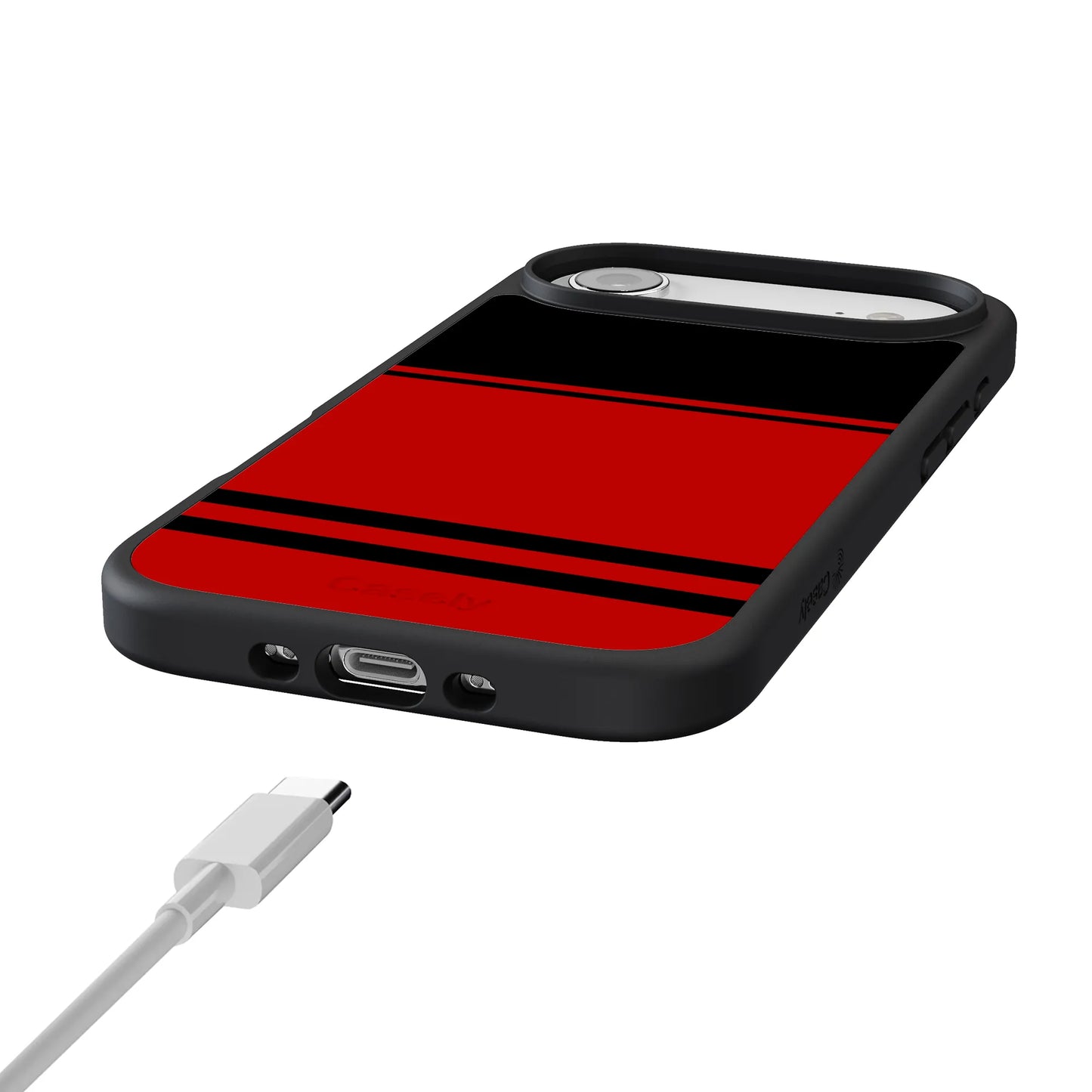 Storm Warning | Black & Red Stripes Case