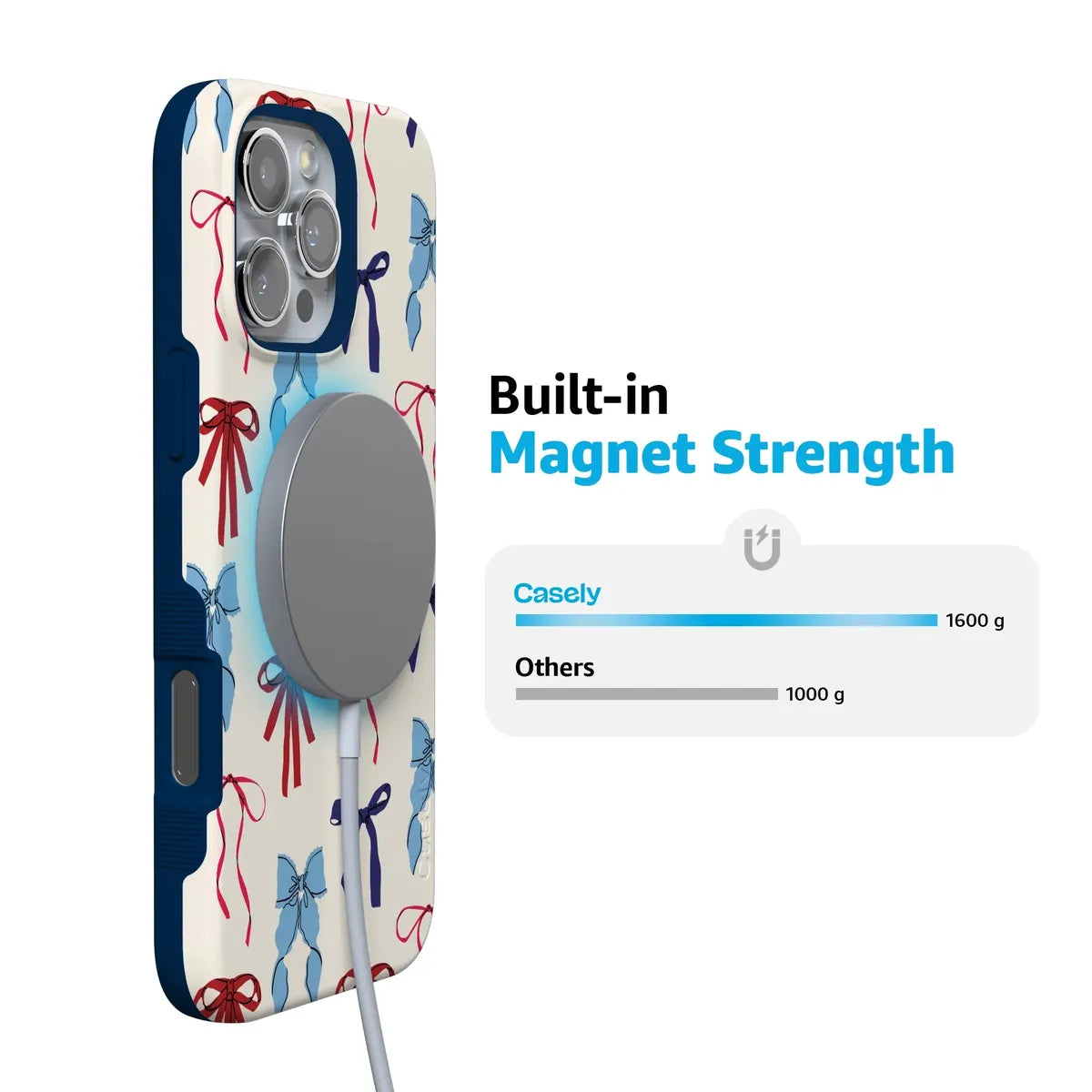 American Girlie | Red White & Blue Bows Case